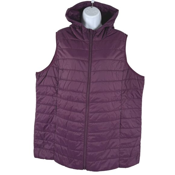 Torrid‎ Packable Puffer Vest 2X Winter Bloom Hooded Full Zip NWT CJ-1984 - Picture 1 of 12